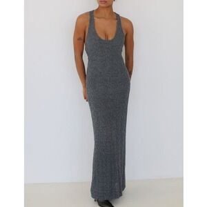 Rumored Lakeville‎ Racerback Maxi Dress – Smoke Heather Gray – Size Large – NWT